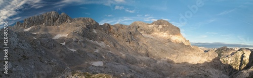 panorama of Rz and Triglav in Julian Alps in Slovenia