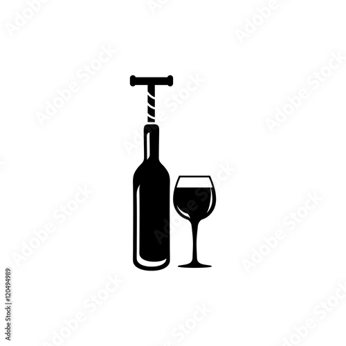 The bottle with the corkscrew and wineglass icon