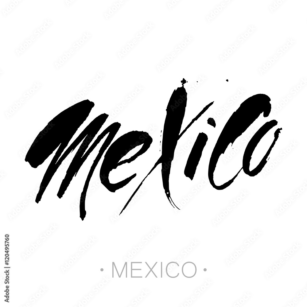 Obraz premium mexico_lettering_template