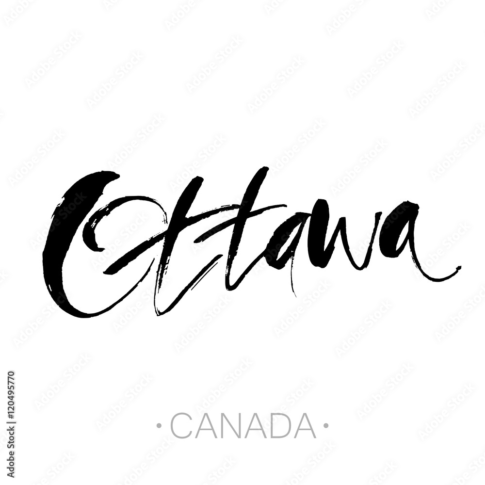 Obraz premium ottawa_lettering_template