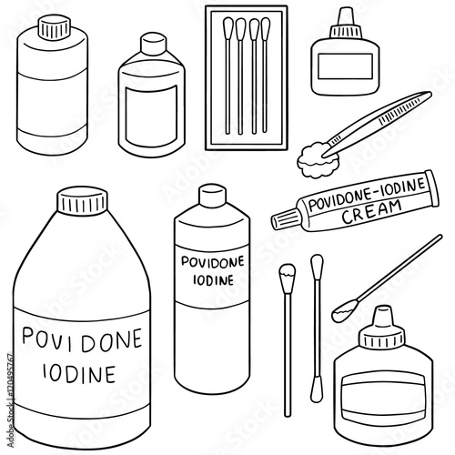 vector set of wound dressing set