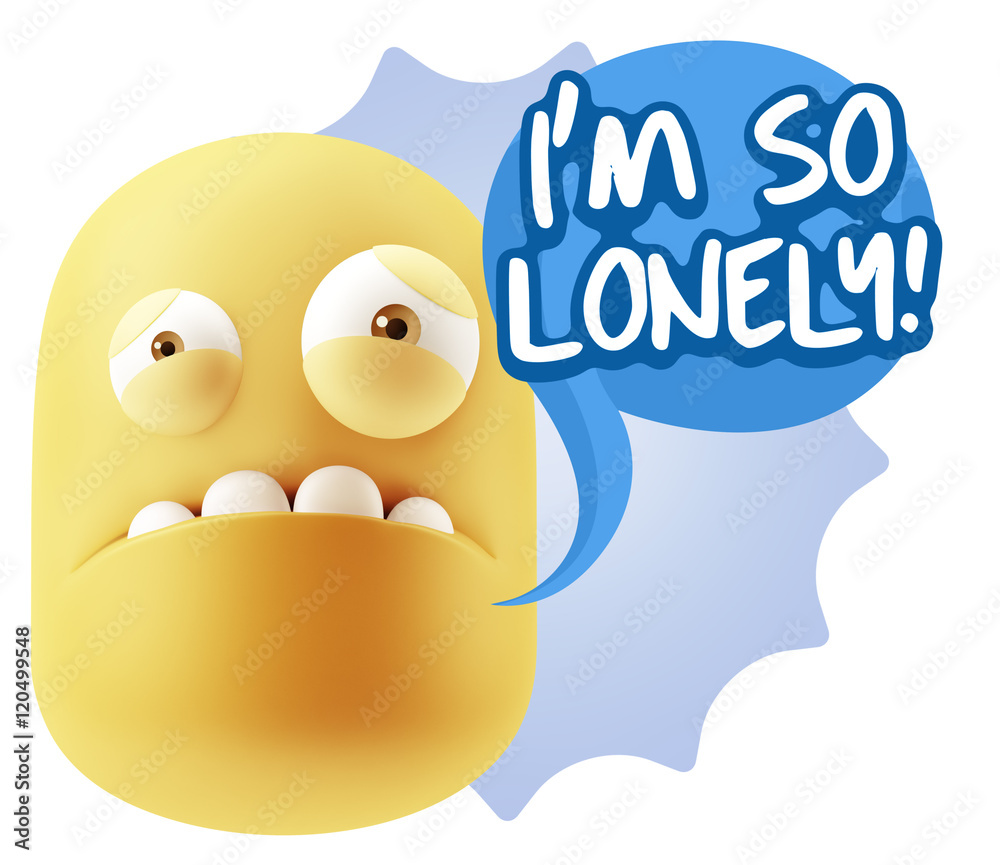 3d Illustration Sad Character Emoji Expression saying I'm so Lon 3d Illustration Sad Character Emoji Expression saying I'm so Lon