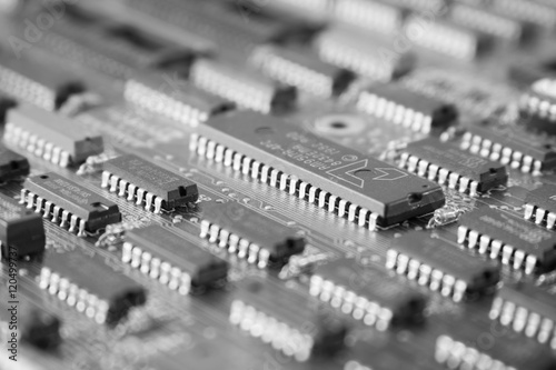 Flying over a circuit board