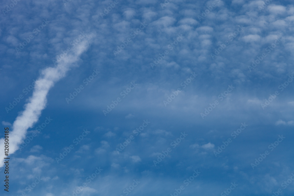 White clouds on a blue sky. Selective focus White clouds on a blue sky. Selective focus