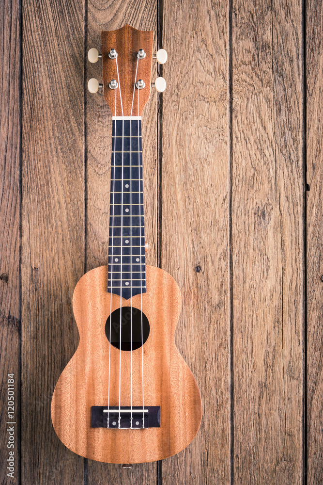 Obraz premium ukulele on old wodden background