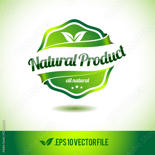 Natural product badge label seal