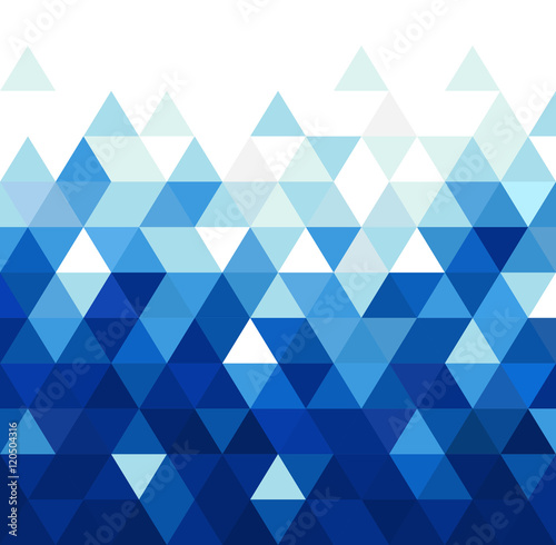 Abstract blue triangle modern template for business or technology presentation and space for text, vector illustration