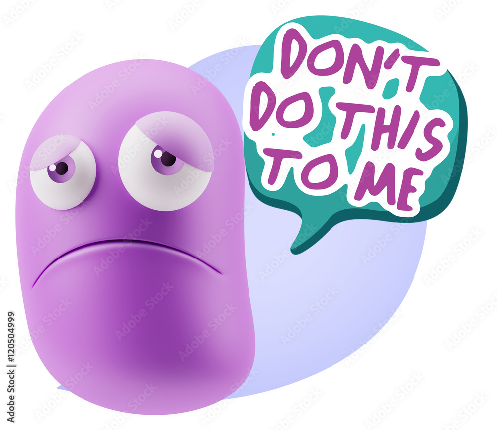 3d Illustration Sad Character Emoji Expression saying Don't do t 3d Illustration Sad Character Emoji Expression saying Don't do t
