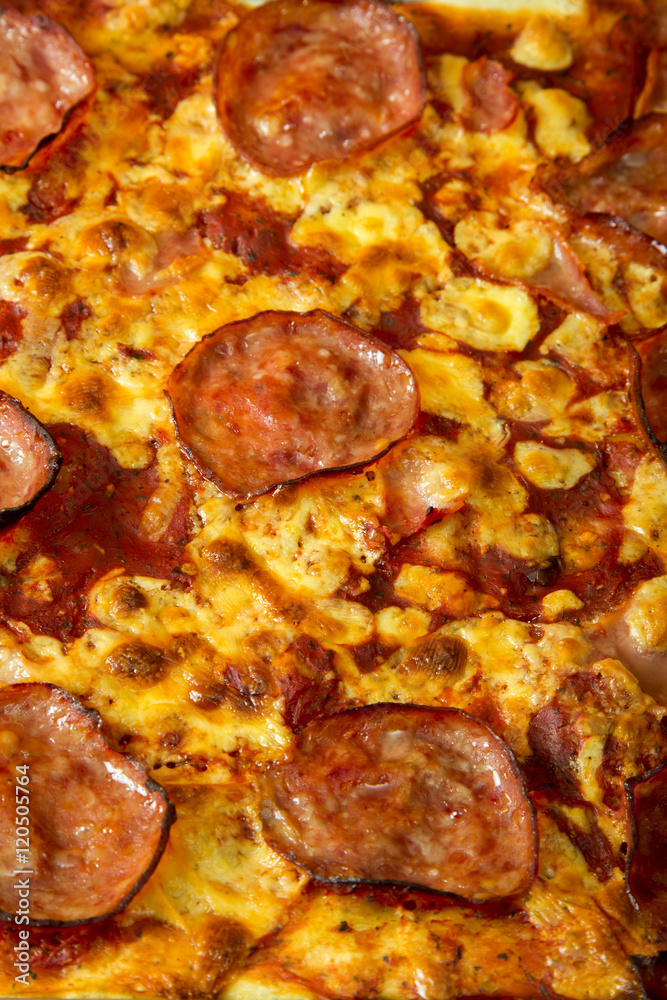 Pizza with cheese and pepperoni Pizza with cheese and pepperoni