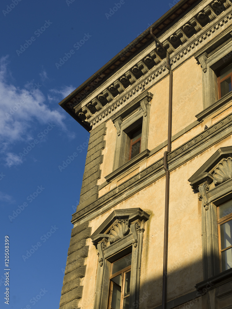 Low angle view of the faade of a building, Orvieto, Terni Provin