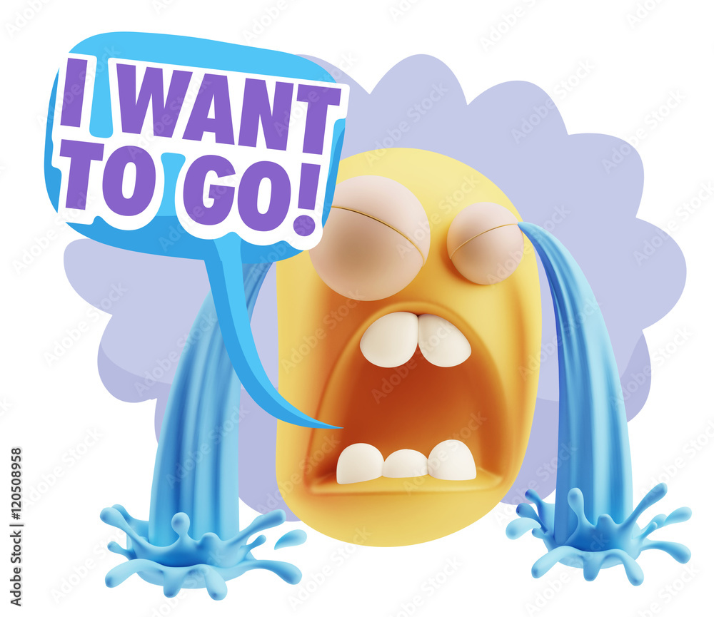 3d Illustration Sad Character Emoji Expression saying I Want to 3d Illustration Sad Character Emoji Expression saying I Want to