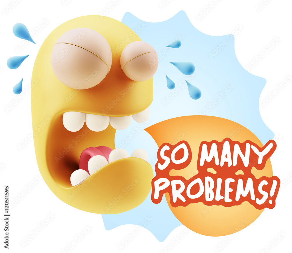 3d Illustration Sad Character Emoji Expression saying So Many Pr 3d Illustration Sad Character Emoji Expression saying So Many Pr
