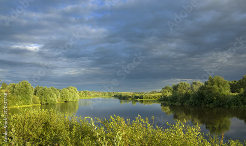Summer landscape.River Mutnaya in Tula region in Russia © valeriy boyarskiy