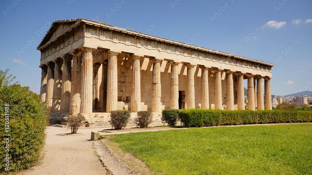 Parthenon temple on the Acropolis of Athens,Greece monument without people