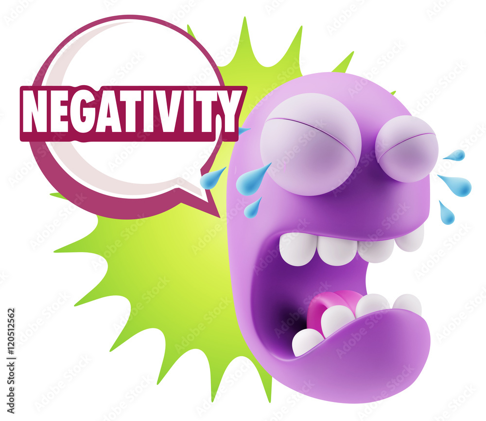 3d Illustration Sad Character Emoji Expression saying Negativity 3d Illustration Sad Character Emoji Expression saying Negativity