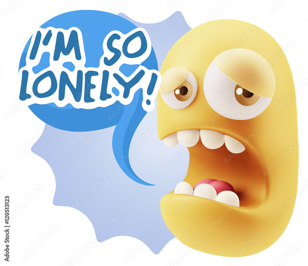 3d Illustration Sad Character Emoji Expression saying I'm so Lon 3d Illustration Sad Character Emoji Expression saying I'm so Lon