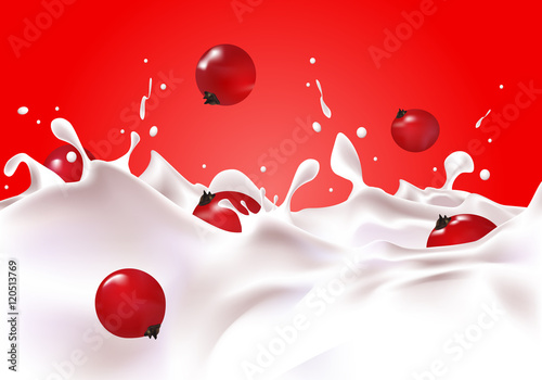 redcurrants falls in milk