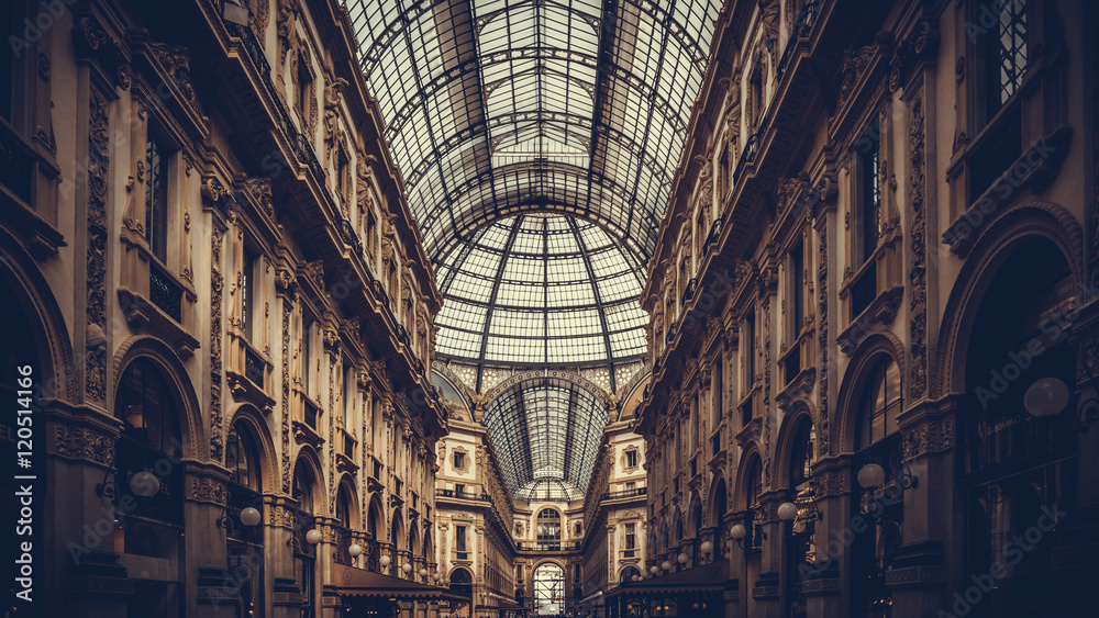Milano, Galleria Vittorio Emanuele II - obrazy, fototapety, plakaty 