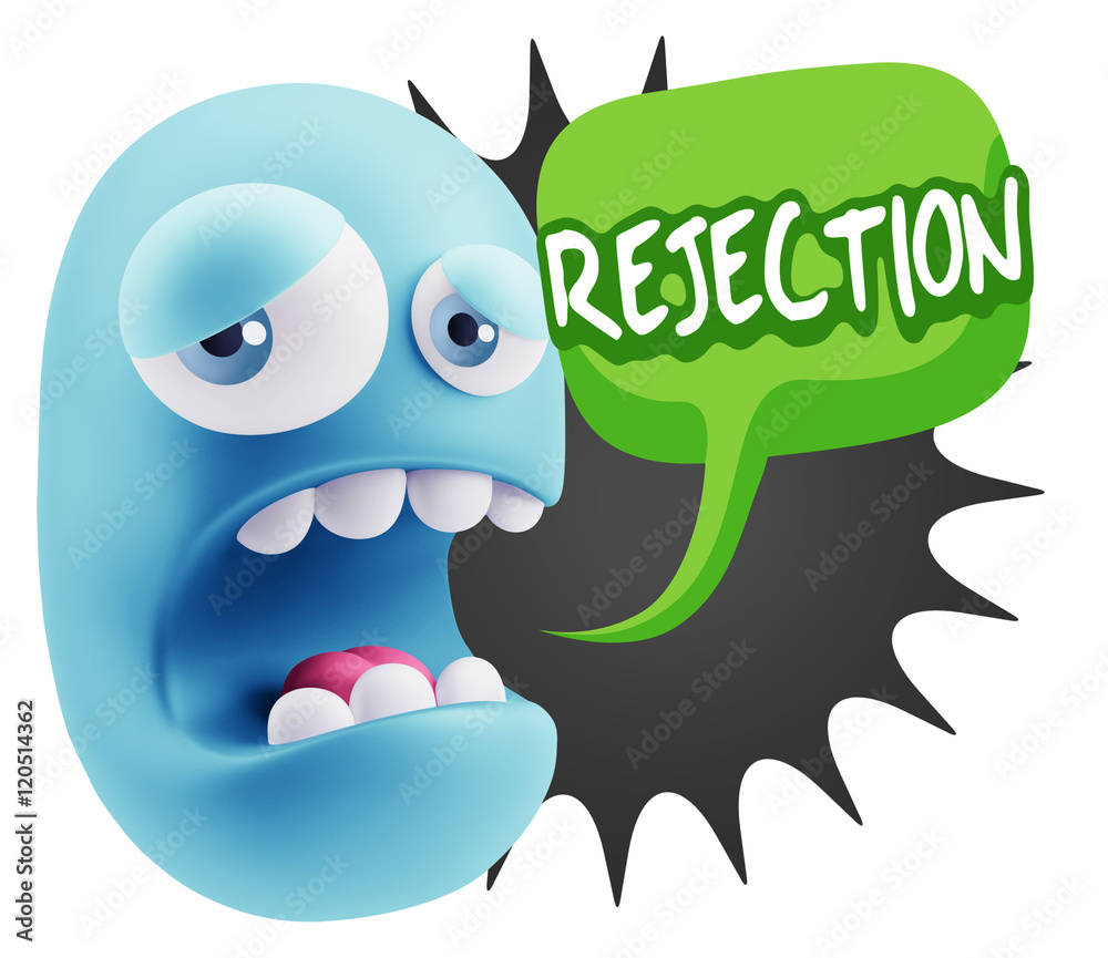 3d Illustration Sad Character Emoji Expression saying Rejection 3d Illustration Sad Character Emoji Expression saying Rejection