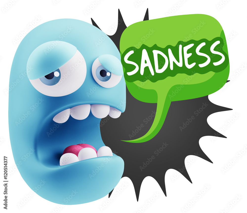 3d Illustration Sad Character Emoji Expression saying Sadness wi 3d Illustration Sad Character Emoji Expression saying Sadness wi