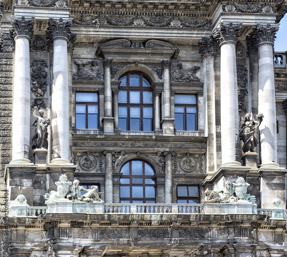 Detail of Museum of Ethnology in Burggarten. Vienna, Austria Detail of Museum of Ethnology in Burggarten. Vienna, Austria