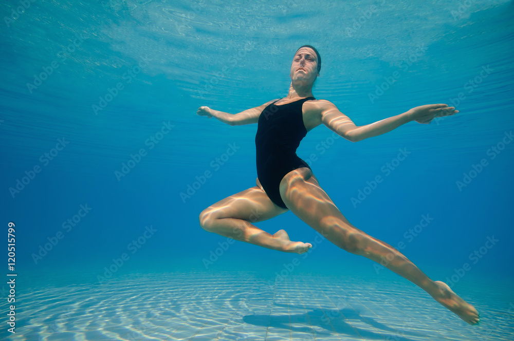 Underwater ballet dancer