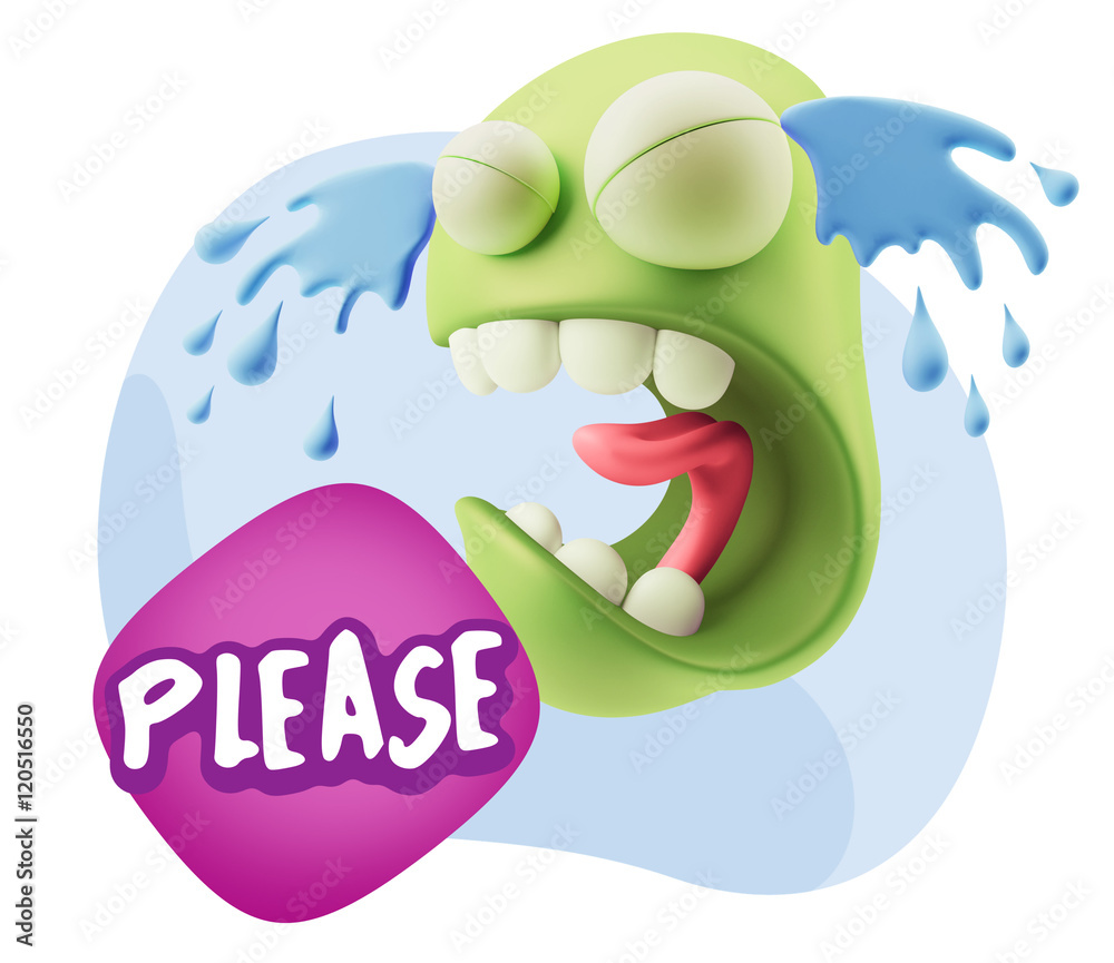 3d Illustration Sad Character Emoji Expression saying Please wit 3d Illustration Sad Character Emoji Expression saying Please wit