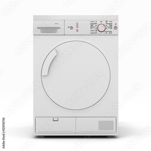 dryer machine isolated  on a white background 3d photo
