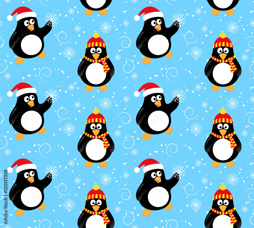 Winter penguin pattern Winter penguin pattern