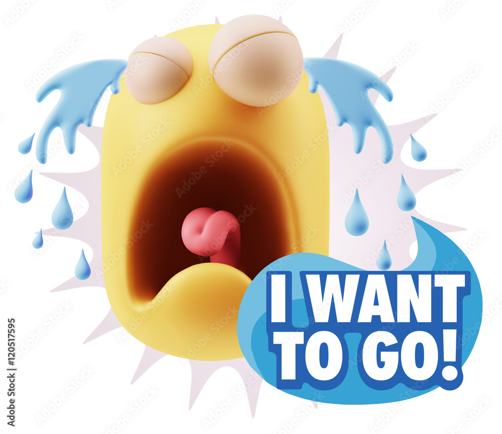 3d Illustration Sad Character Emoji Expression saying I Want to 3d Illustration Sad Character Emoji Expression saying I Want to
