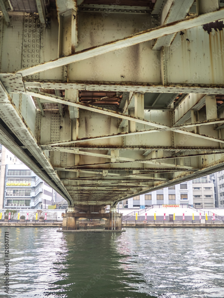 Under a Tokyo bridge