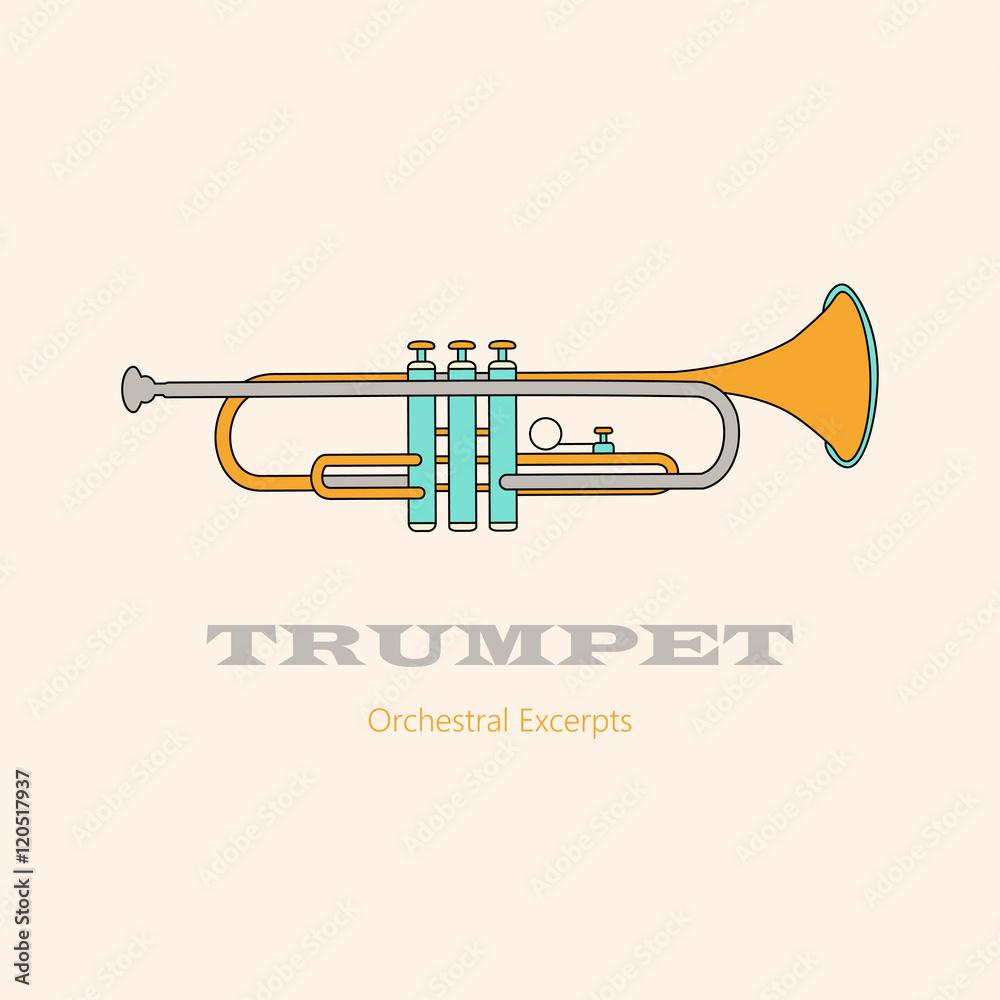 Obraz premium Music instrument. Vector