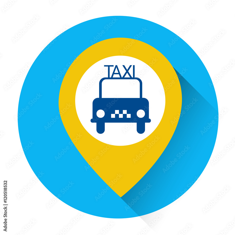 Taxi Service Icon Book Car Application Button