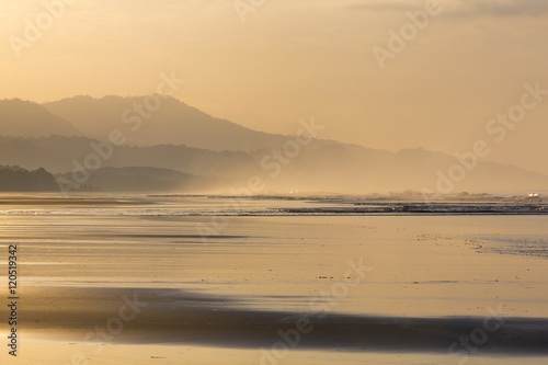 Sunrise on the beach of Matapalo in Costa Rica