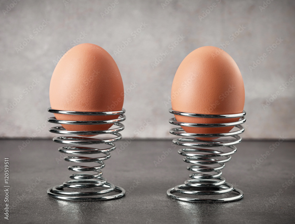two freshly boiled eggs two freshly boiled eggs