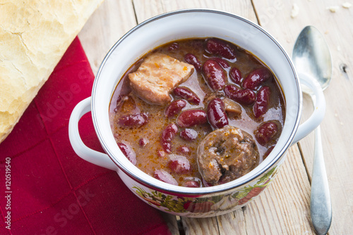 Potage food typical in La rioja (spanish) photo