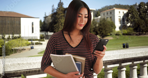 Photography Japanese woman talking on smartphone outdoors