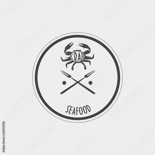 Seafood Vintage Label