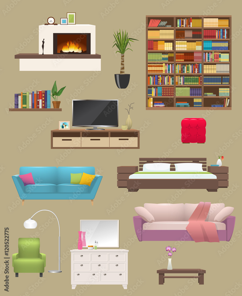 Furniture Elements Interior Set Furniture Elements Interior Set