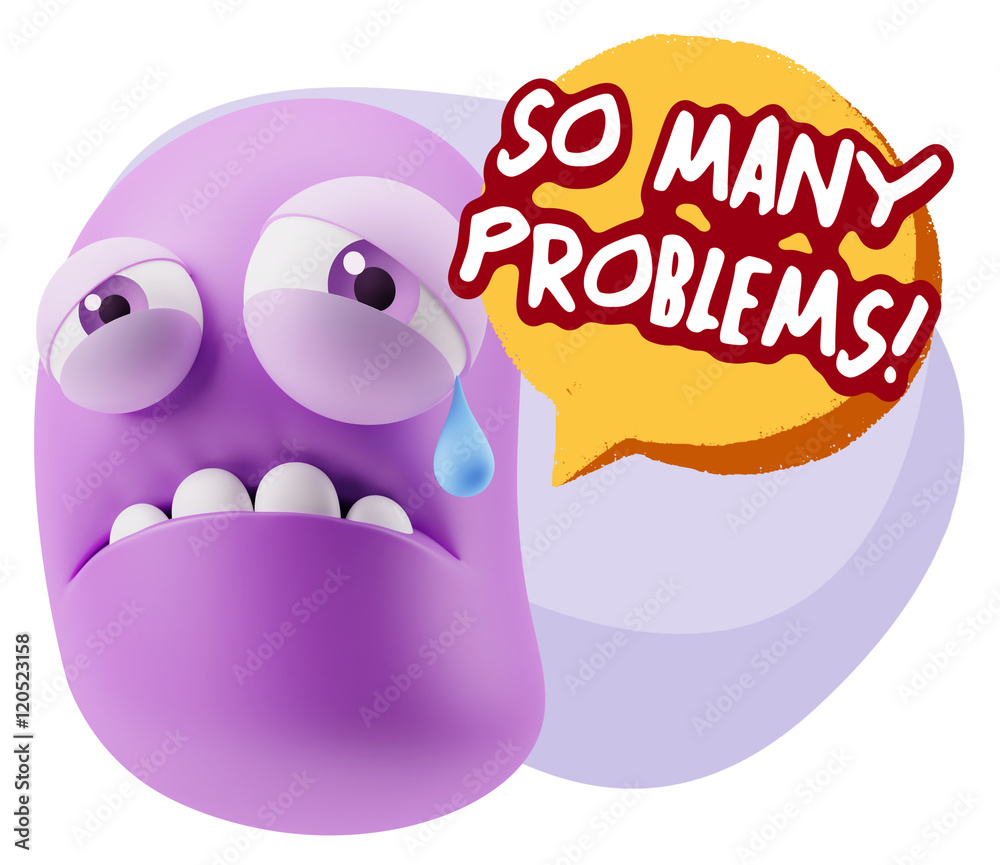 3d Illustration Sad Character Emoji Expression saying So Many Pr 3d Illustration Sad Character Emoji Expression saying So Many Pr