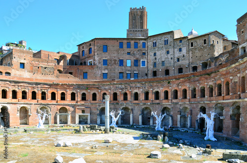 The ruins of Trajan's Market in Rome. Italy