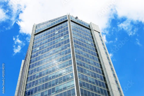 High skyscraper with glass windows