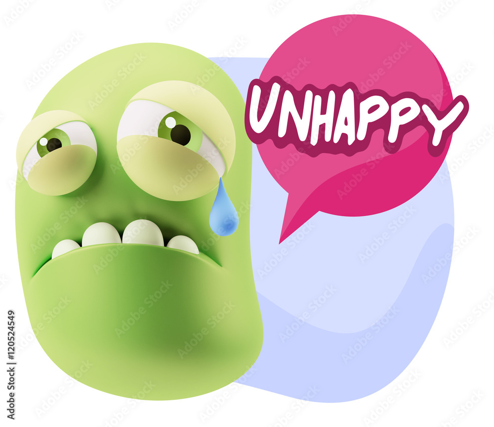 3d Illustration Sad Character Emoji Expression saying Unhappy wi 3d Illustration Sad Character Emoji Expression saying Unhappy wi