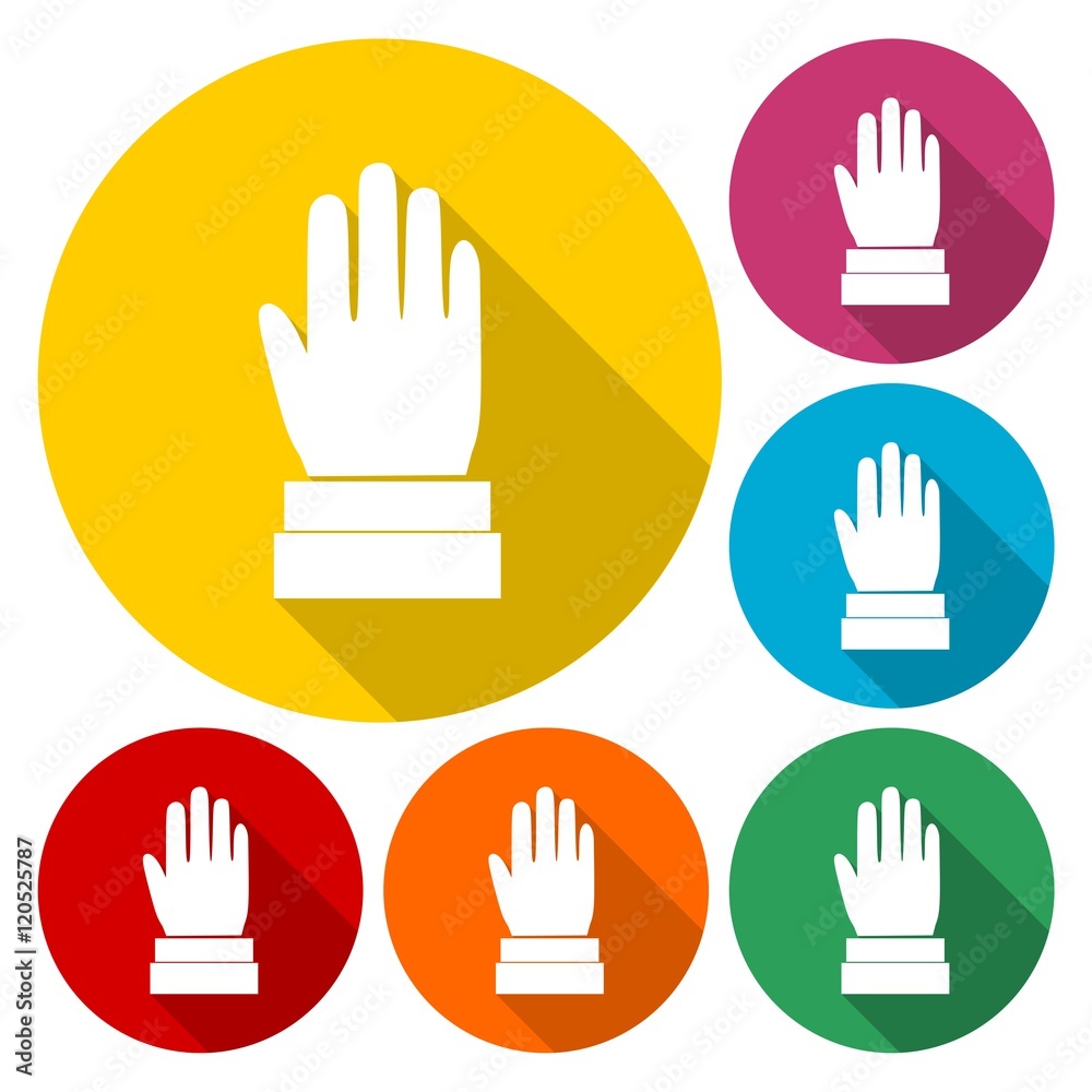 Hands raised up, Election or voting sign icon Hands raised up, Election or voting sign icon