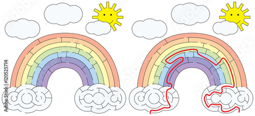 Easy rainbow maze