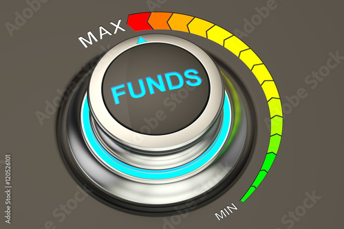 Εκτύπωση καμβά funds controller, highest level concept. 3D rendering