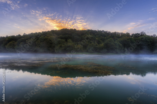 Lake in the fog