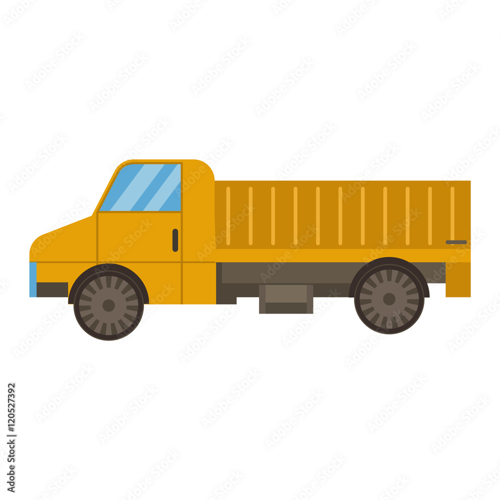 Vector tipper truck illustration isolated on white background. Vector ...
