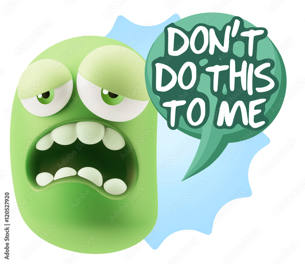 3d Rendering Sad Character Emoticon Expression saying Don't do t 3d Rendering Sad Character Emoticon Expression saying Don't do t