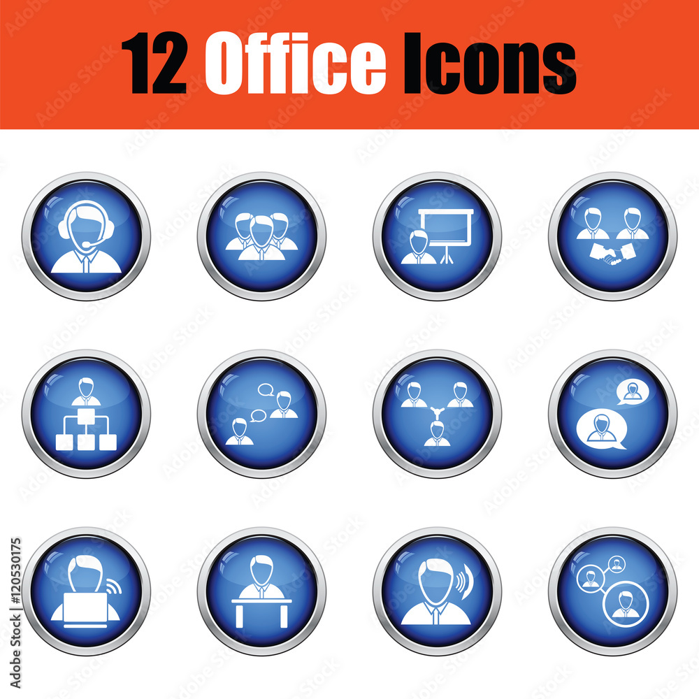 Office icon set. Office icon set.